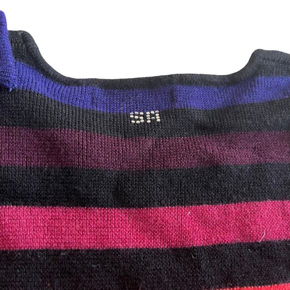 Sonia Rykiel Enfant Wool Multicolor Striped Long Sleeve Dress size 8 - Picture 7 of 10